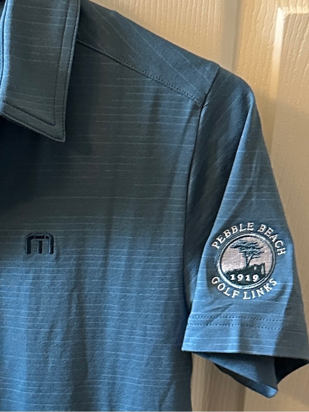 Travis Mathew Blue Polo Shirt - Pebble Beach